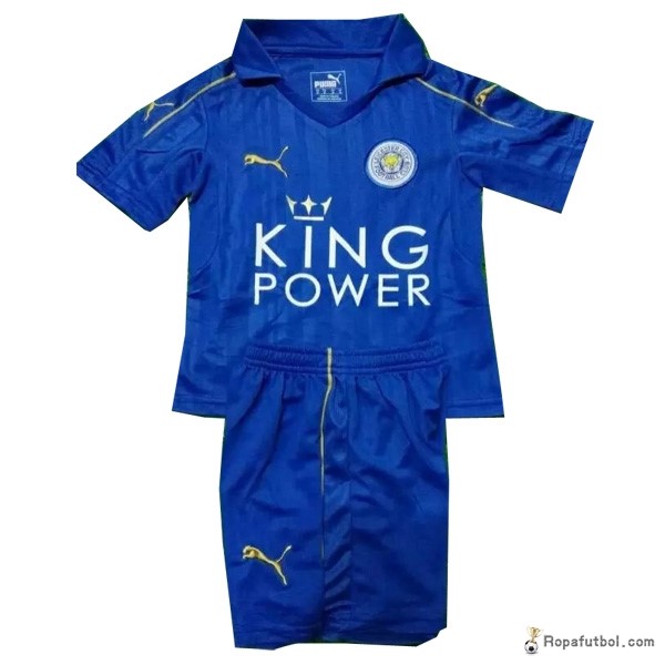 Camiseta Leicester City Replica Primera Ropa Niños 2016/17 Azul